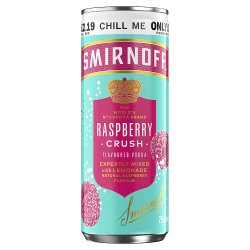 Smirnoff Raspberry Crush & Lemonade 5% vol Can PMP £2.19