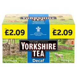 Taylors of Harrogate Yorkshire Tea Decaf 40 Tea Bags 125g