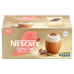 NESCAFE Cappuccino Unsweetened Taste Sachets - 50 x 14.2g