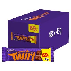 Cadbury Twirl Orange Chocolate Bar 69p PMP 43g