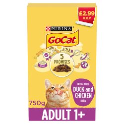 Go-Cat with a Tasty Duck and Chicken Mix 1+ Years 750g