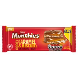 Munchies Caramel & Biscuit Chocolate Sharing Bar 87g PMP £1.25