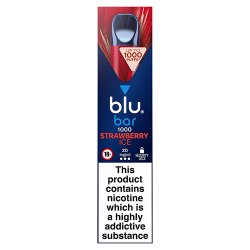 blu bar 1000 Strawberry Ice Disposable Vape 20mg/ml