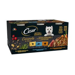 Cesar Natural Goodness Wholegrain Casserole Wet Dog Food Tin Mixed 6 x 400g