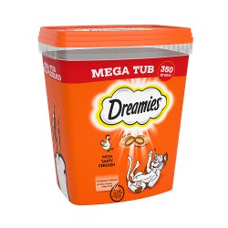 Dreamies Cat Treat Biscuits with Chicken Bulk Mega Tub 350g
