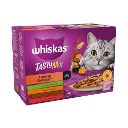Whiskas 1+ Country Collection Mix Adult Wet Cat Food Pouch in Gravy 12 x 85g