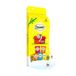 Dreamies Christmas Gift Variety Stocking Adult Cat Treats 5 x 30g