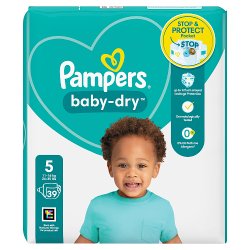 Pampers Baby-Dry Size 5, 39 Nappies