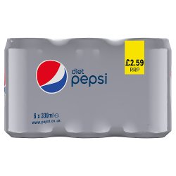 Diet Pepsi Cola Can PMP 6x330ml