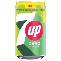 7UP Zero Sugar Free Lemon & Lime Can PMP 330ml