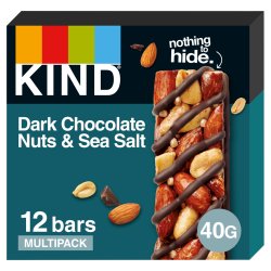 KIND Dark Chocolate Nuts & Sea Salt Bars 12 x 40g (480g)