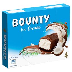 Bounty Chocolate & Coconut Ice Cream Bars 4pk