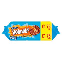 McVitie's Hobnobs The Oaty One Milk Chocolate Biscuits 262g PMP £1.75