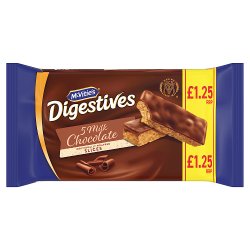 McVitie's Digestive Milk Chocolate Slices Cake Bars 5 Pack