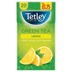 Tetley Green Tea Lemon 20 Tea Bags 40g