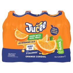 Jucee Orange Cordial 8 x 1.5 Litre