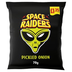 Space Raiders Pickled Onion Crisps 70g, £1.25 PMP