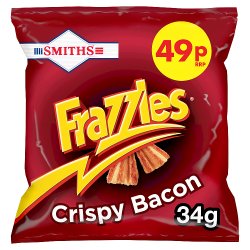 Smiths Frazzles Crispy Bacon Snacks Crisps 49p RRP PMP 34g