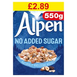 Alpen No Added Sugar Naturally Wholesome Muesli 550g