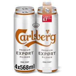 Carlsberg Export Lager Beer 4 x 568ml PINT CAN PMP £7.25