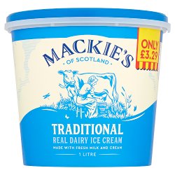Mackie's of Scotland Traditional Real Dairy Ice Cream 1 Litre