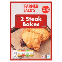 Farmer Jack's Steak Bakes 2 x 140g (280g)