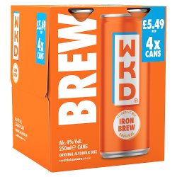 WKD Alcoholic Mix Iron Brew Original 4 x 250ml