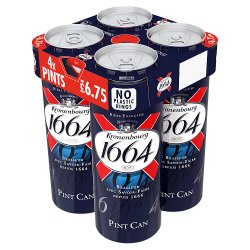 Kronenbourg 1664 Lager Beer Cans 4 x 568ml