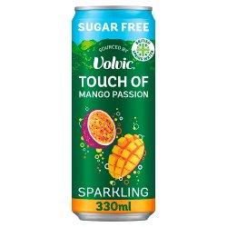 Touch of Mango Passion Sparkling Sugar Free Flavoured Water by Volvic 330ml