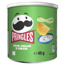 Pringles Sour Cream & Onion Crisps Can 40g