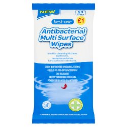 Best-One Antibacterial Multi Surface 50 Wipes