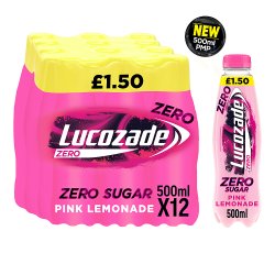 Lucozade Zero Pink Lemonade 500ml PMP £1.50
