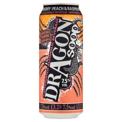 Dragon Soop Caffeinated Alcoholic Beverage Peach & Raspberry 500ml