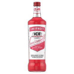 Smirnoff Ice Raspberry Ready To Drink Premix Bottle 70cl PMP £3.49