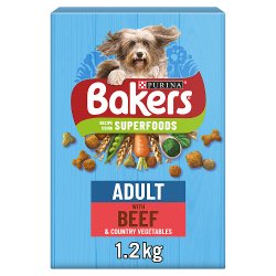 BAKERS Adult Beef with Vegetables Dry Dog Food 1.2kg
