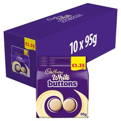 Cadbury White Buttons Chocolate Bag £1.35 PMP 95g