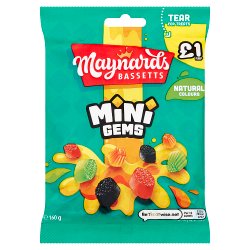 Maynards Bassetts Midget Gems £1 Sweets Bag 160g
