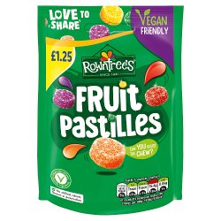 Rowntree's Fruit Pastilles Vegan Friendly Sweets Sharing Bag 114g PMP £1.25