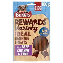 Bakers Rewards Variety with Beef, Chicken & Lamb 100g