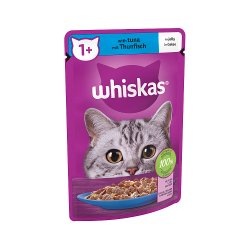 Whiskas 1+ Adult Wet Cat Food Pouches in Jelly with Tuna 85g