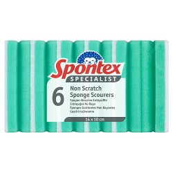 Spontex Specialist 6 Non Scratch Sponge Scourers