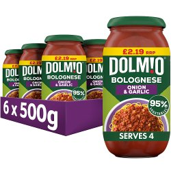Dolmio Bolognese PMP £2.19 Onion & Garlic Pasta Sauce 500g