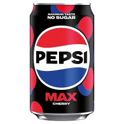 Pepsi Max Cherry No Sugar Cola Can 24 x 330ml
