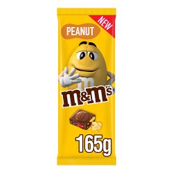 M&M's Crunchy Peanut & Milk Chocolate Block Sharing Bar 165g