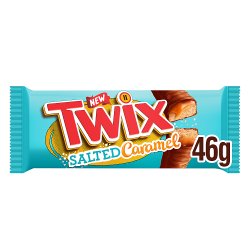 Twix Salted Caramel & Milk Chocolate Fingers Biscuit Snack Bar 46g