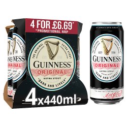 Guinness Original Extra Stout In Can 4.2% vol 440ml PMP £6.69 Cans