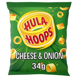 Hula Hoops Cheese & Onion Crisps 34g