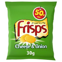Frisps Cheese & Onion Crisps 30g, 50p PMP