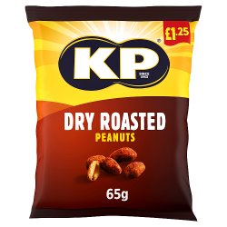 KP Dry Roasted Peanuts 65g, £1.25 PMP