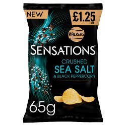 Walkers Sensations Salt & Black Peppercorn Sharing Crisps 65g PMP 